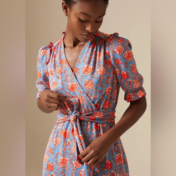 ME+EM Bright Paisley Wrap Dress + Belt size 2 - Picture 2 of 10